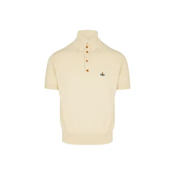 Vivienne Westwood Logo Embroidered Knitted Alex Polo Shirt