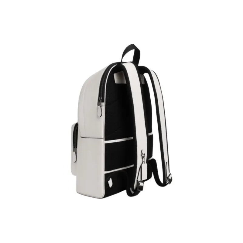 COACH Cow Leather Backpack Medium Size Men's Black White-1