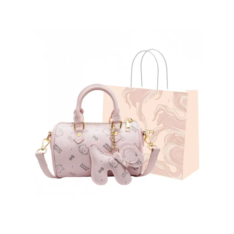 GATOER PU Boston Bag Handbag Women's Ecru/Pink-5