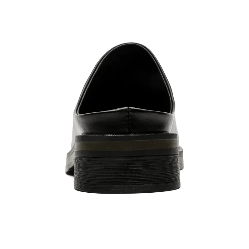 ΛOLUNKΛ Odor Resistant Abrasion Resistant Slip Resistant Closed Toe Slippers Men's Black-2