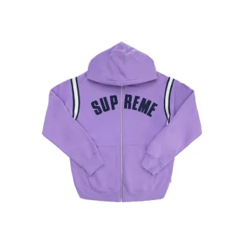 Supreme Jet Sleeve Zip Up Hooded Sweatshirt