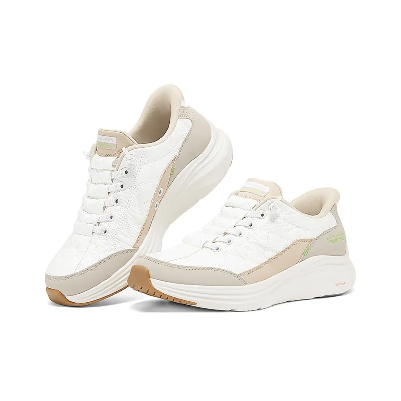 Skechers Slip Ins Yubu Shoes Anti Slip And Wear Resistant Lightweight Low Top Casual Shoes Women's White-2