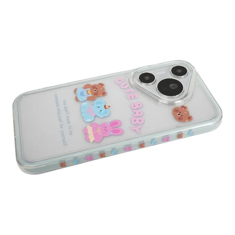 Sopi Acrylic Material 2 in 1 English Animal Phone Cases Compatibility With Huawei Mate 70/60 Pro/Pura 70/70 Pro+-3