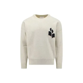 ISABEL MARANT Logo Intarsia Knitted Crewneck Jumper