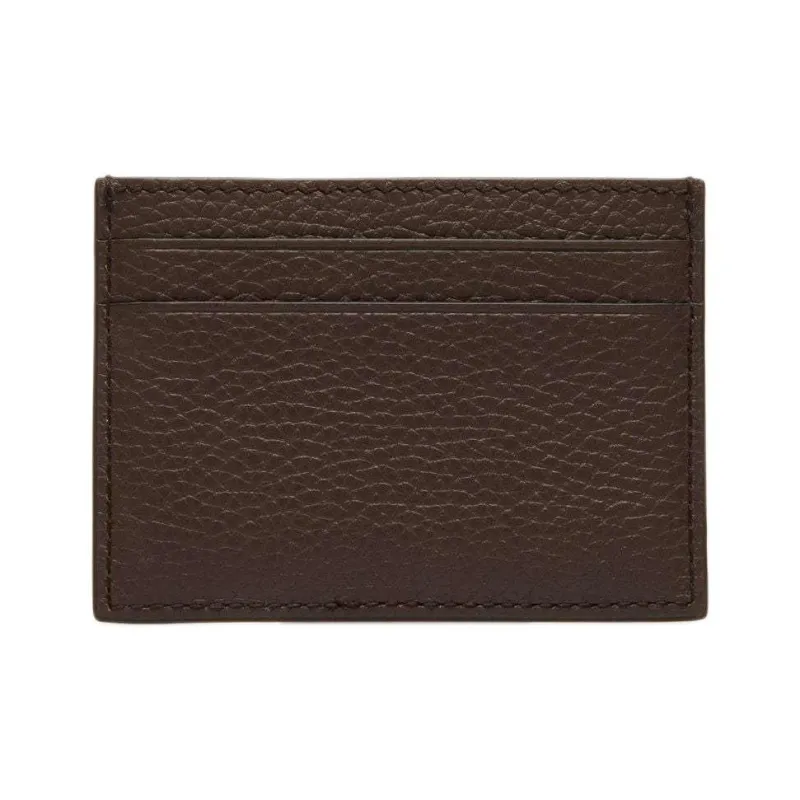 BALLY Grain Cow Leather Card Holder Regular Men's Brown-1