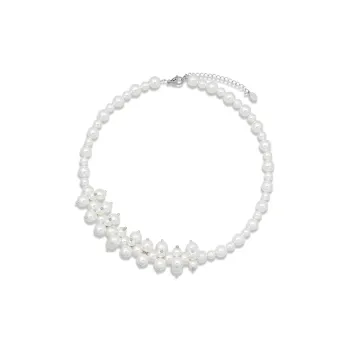 AWE Artificial Pearl, Titanium Steel Versatile Luxury Premium Necklace With Chain For Sweaters Women's