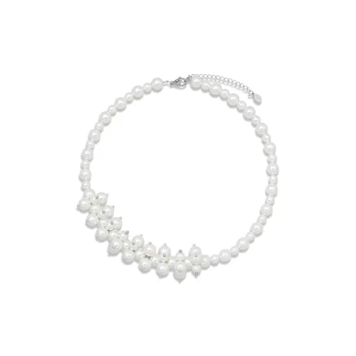 AWE Artificial Pearl, Titanium Steel Versatile Luxury Premium Necklace With Chain For Sweaters Women's