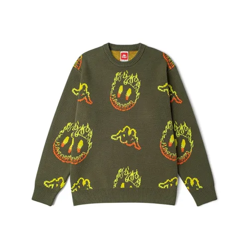 Loose Fit Sweater Unisex Pea Army Green