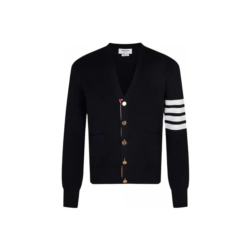 THOM BROWNE 4 Bar V Neck Cardigan-0
