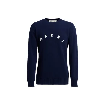 MARNI Cashmere Sweaters Men Dark Blue