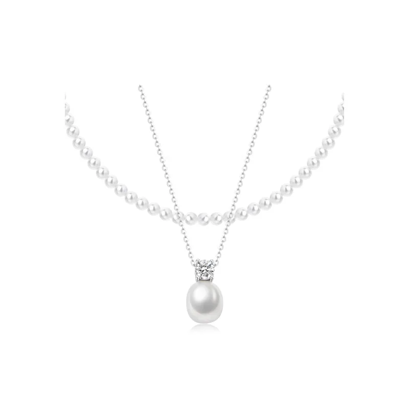 Lao Feng Xiang S925 Silver Necklaces Women's-0