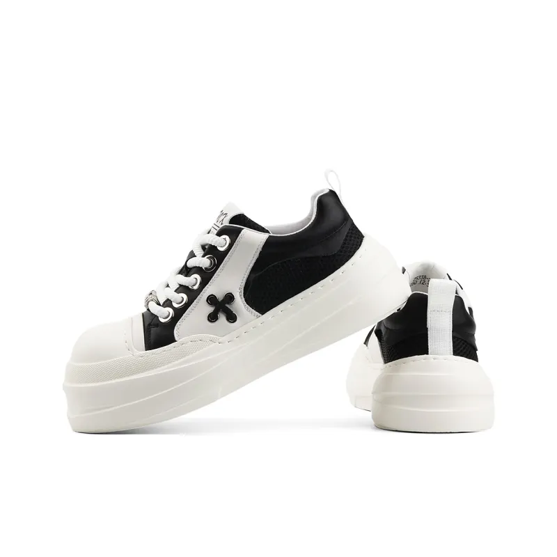 Daying Breathable Height Increase Low Top Skateboard Shoes Men's-9