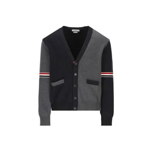 THOM BROWNE Color Block Buttoned Cardigan
