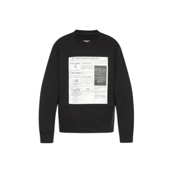 MM6 Maison Margiela Newspaper Print Jersey Sweatshirt