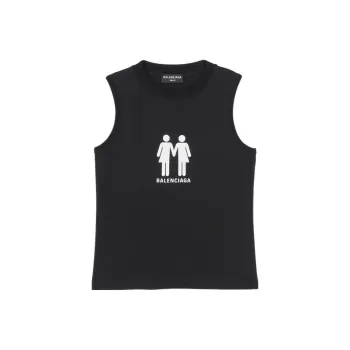 Balenciaga Balenciaga PRIDE 22 FW22 Tank Tops Slim Fit Men's Black