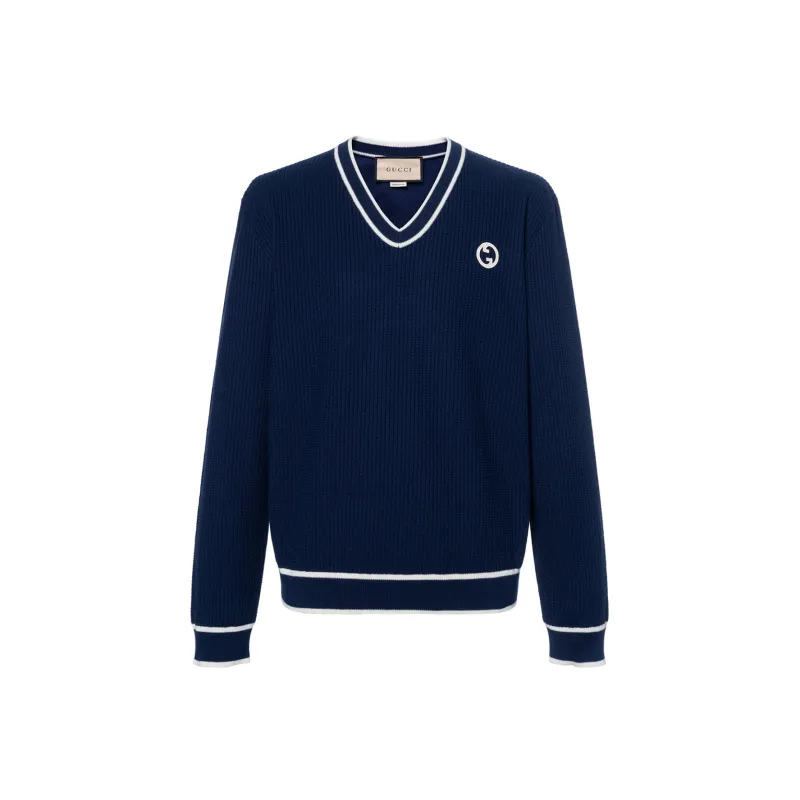 GUCCI Logo patch Cotton wool Sweatshirt-0