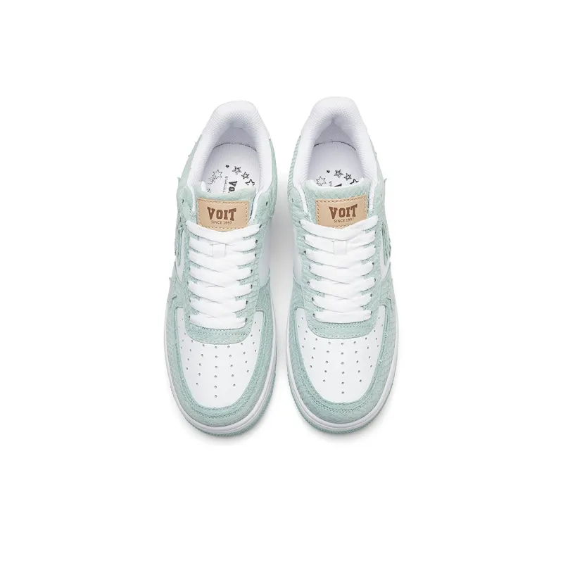 VOIT Slip Resistant Balance Low Top Skateboard Shoes Unisex Light Green/White-2