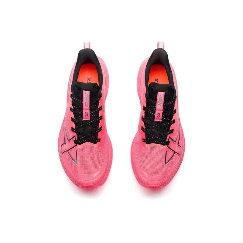 XTEP 2000km 3.0 Running Shoes Women's Low Top Fluorescent Enchanting Red, Black-3