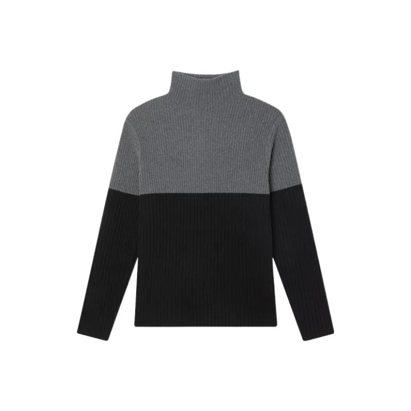 THEORY Cashmere Sweaters Men Black Gray Mixed Color 093-0