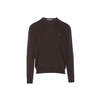 Vivienne Westwood Logo Embroidered Knit Jumper