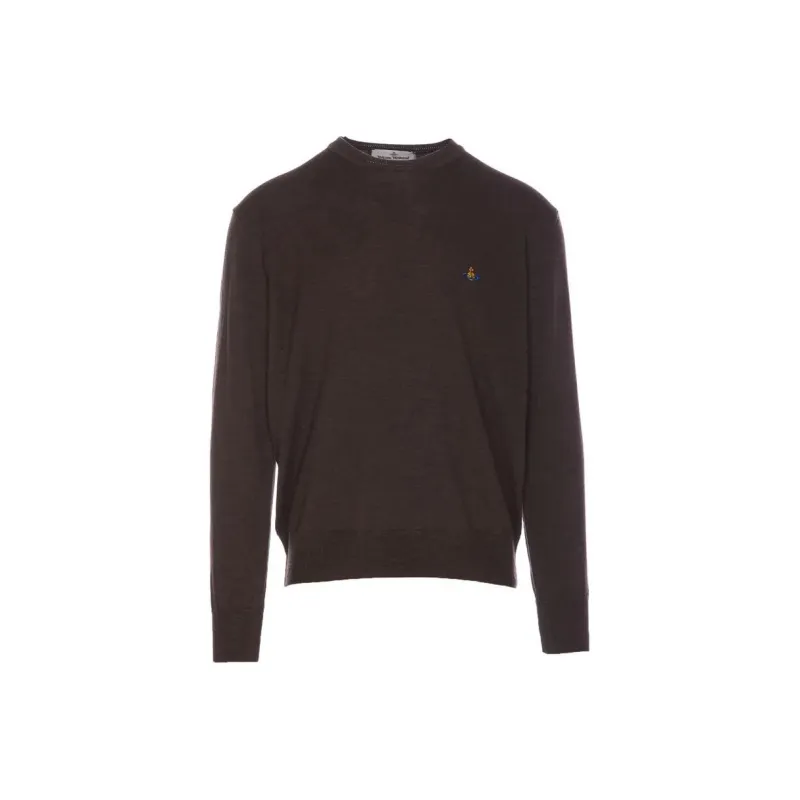 Vivienne Westwood Logo Embroidered Knit Jumper-0