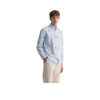 GANT Shirts Men 468 Card Fabric Lining Blue
