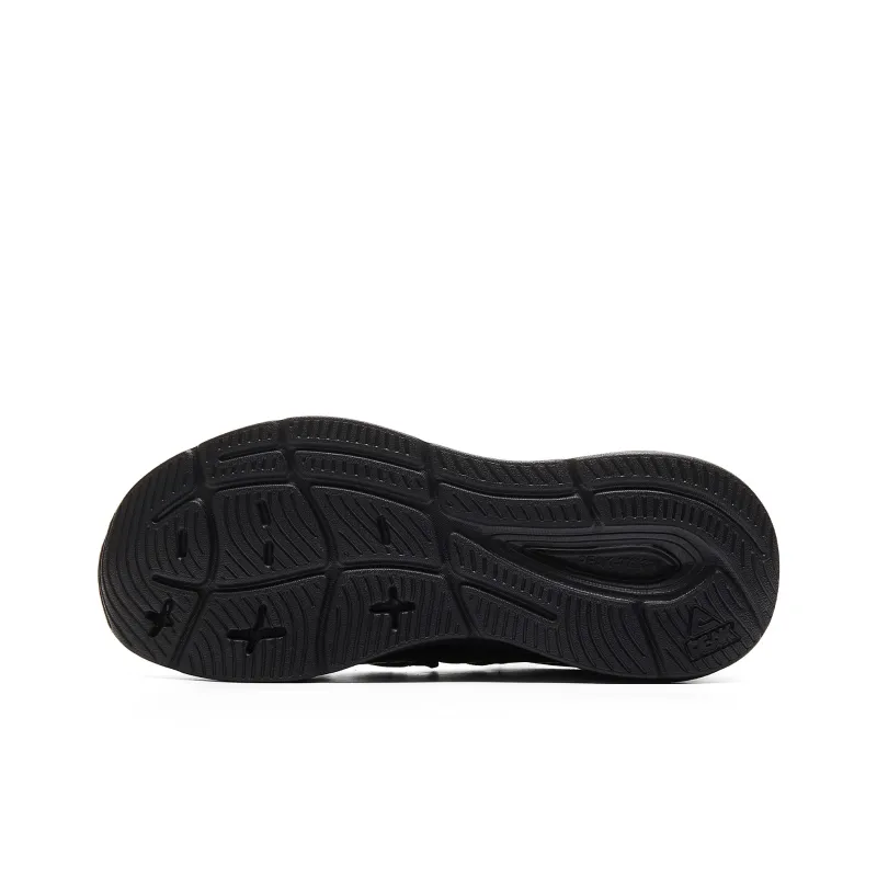 PEAK Cushioning, Slip Resistant, And Abrasion Resistant Low Top Casual Running Shoes Women's All Black-5