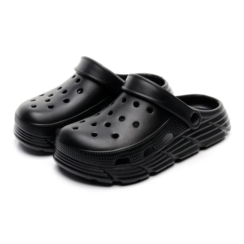 Golofi Clogs, Summer Platform Versatile Slip Resistant Couple Closed Toe Minimalist Style, Slippers, Unisex-0