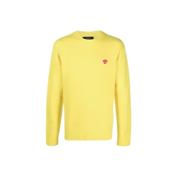 VERSACE Cashmere Sweaters Men Yellow