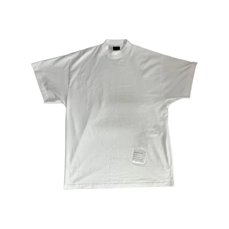 Balenciaga T Shirt Loose Fit Unisex White-0