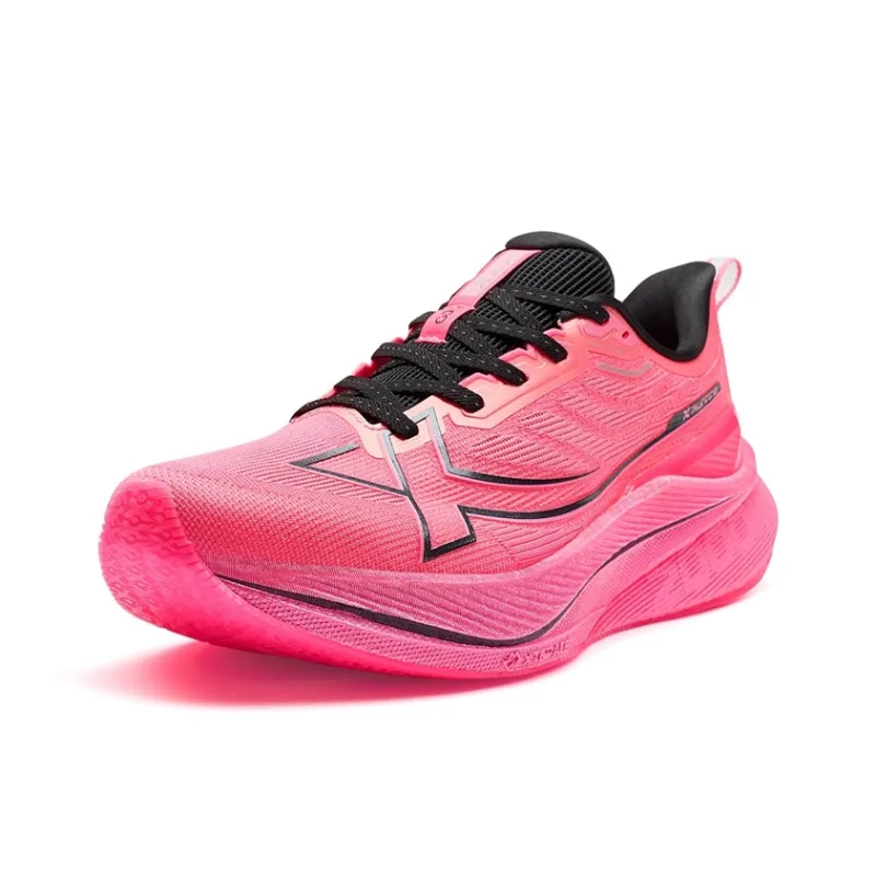 XTEP 2000km 3.0 Running Shoes Women's Low Top Fluorescent Enchanting Red, Black-1