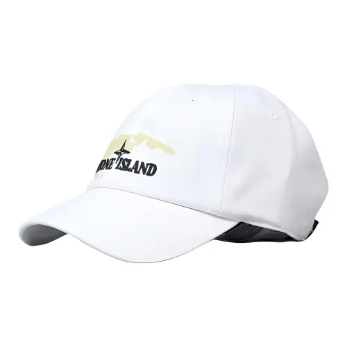 STONE ISLAND Cotton Baseball Caps Men's White