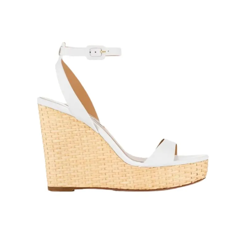 AQUAZZURA Sunseeker One Strap Sandals 11cm Women's White-1