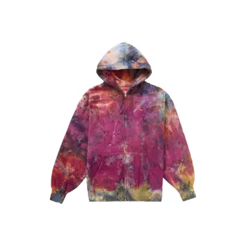 Supreme Overdyed Small Box Zip Up Hooded Sweatshirt