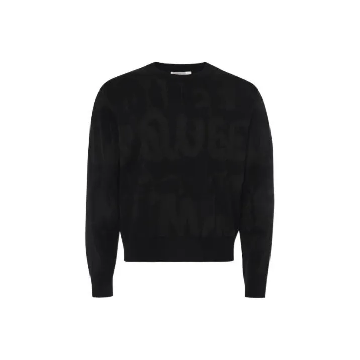 Alexander McQueen Logo Jacquard Knitted Jumper-0