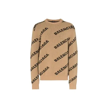 Balenciaga Sweater Loose Fit Men's Brown