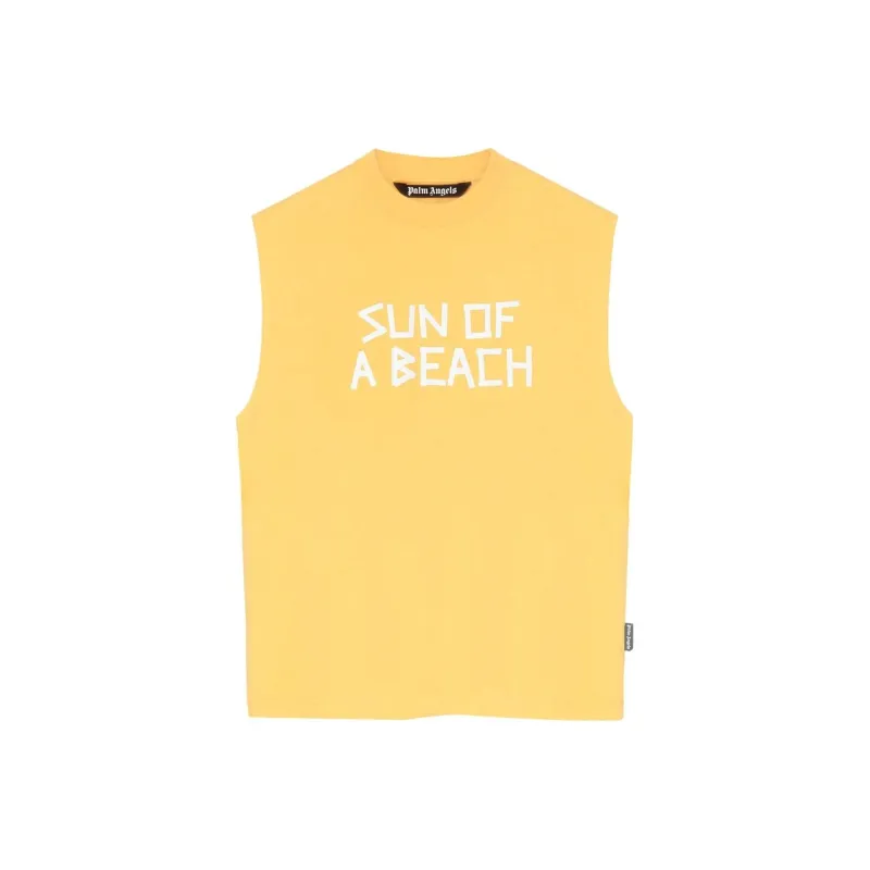 PALM ANGELS Sun Of A Beach Print Tank Top-0