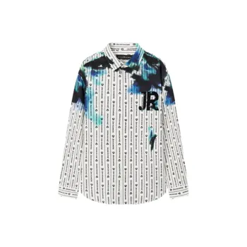 JOHN RICHMOND FW24 Shirt Men's Raw White Stripes