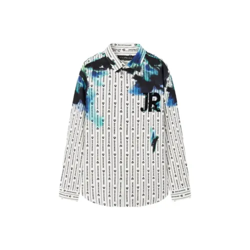 JOHN RICHMOND FW24 Shirt Men's Raw White Stripes