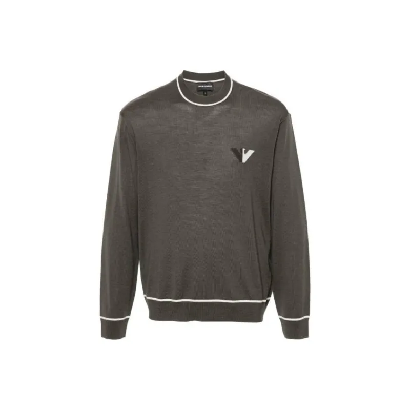 EMPORIO ARMANI Logo jacquard Sweater-0