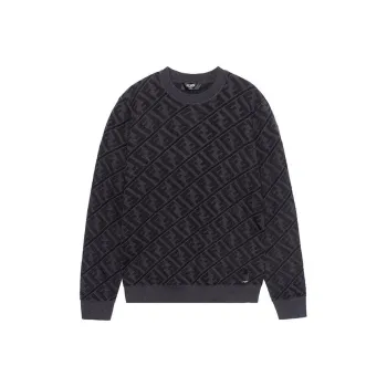 FENDI Monogram Jacquard Crewneck Knitted Jumper