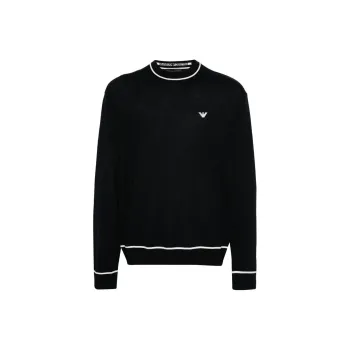EMPORIO ARMANI Virgin wool Jumper With Jacquard Logo Detail