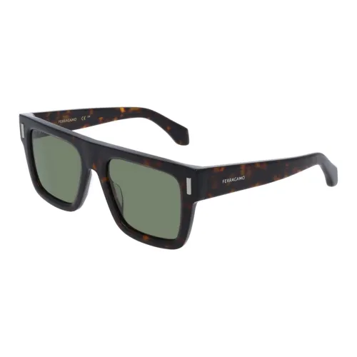FERRAGAMO Metal Bio Based Plastic Irregular Shape Sunglasses Men's Tortoiseshell