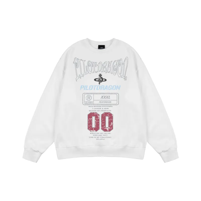 PILOTDRAGON P&D 24FW Sweatshirt Unisex Black White-4