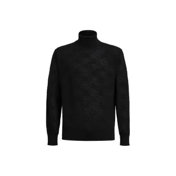 MISSONI Tone On Tone Chevron Turtleneck Pullover