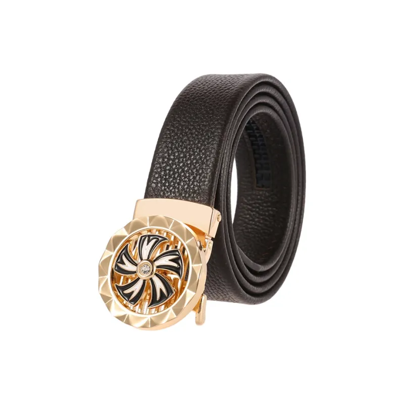 YUZHAOLIN Top Grain Cow Leather Belts Men's Width 3.8CM-3