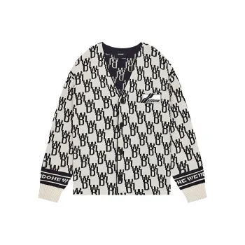 WE11DONE Enlarged Jacquard Cardigan