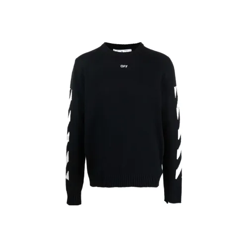 OFF WHITE Diagonal Crewneck Knit