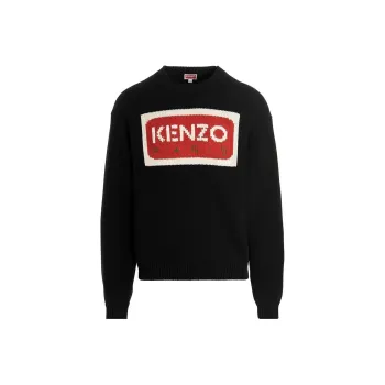 KENZO Logo Intarsia Knitted Jumper