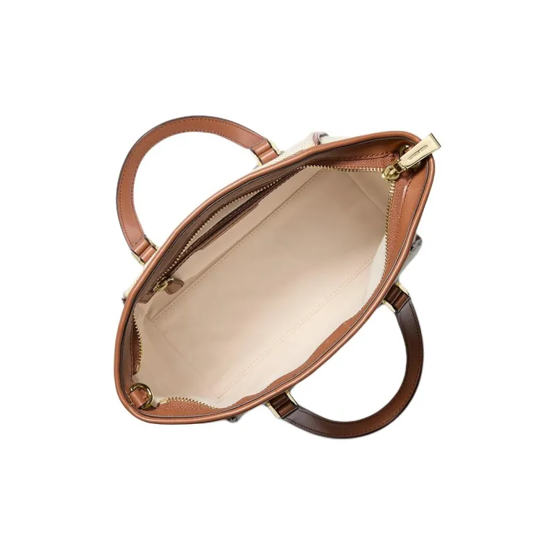 MICHAEL KORS TARYN Cotton Shoulder Bag, Crossbody Bag, Handbag Small Size Women's Leather Brown-2